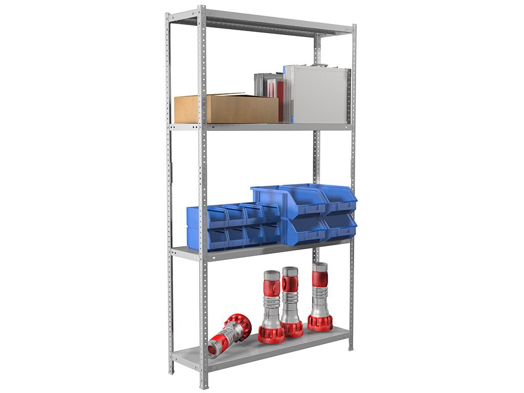 Стеллаж металлический MS Standart 200KD/100X40/4